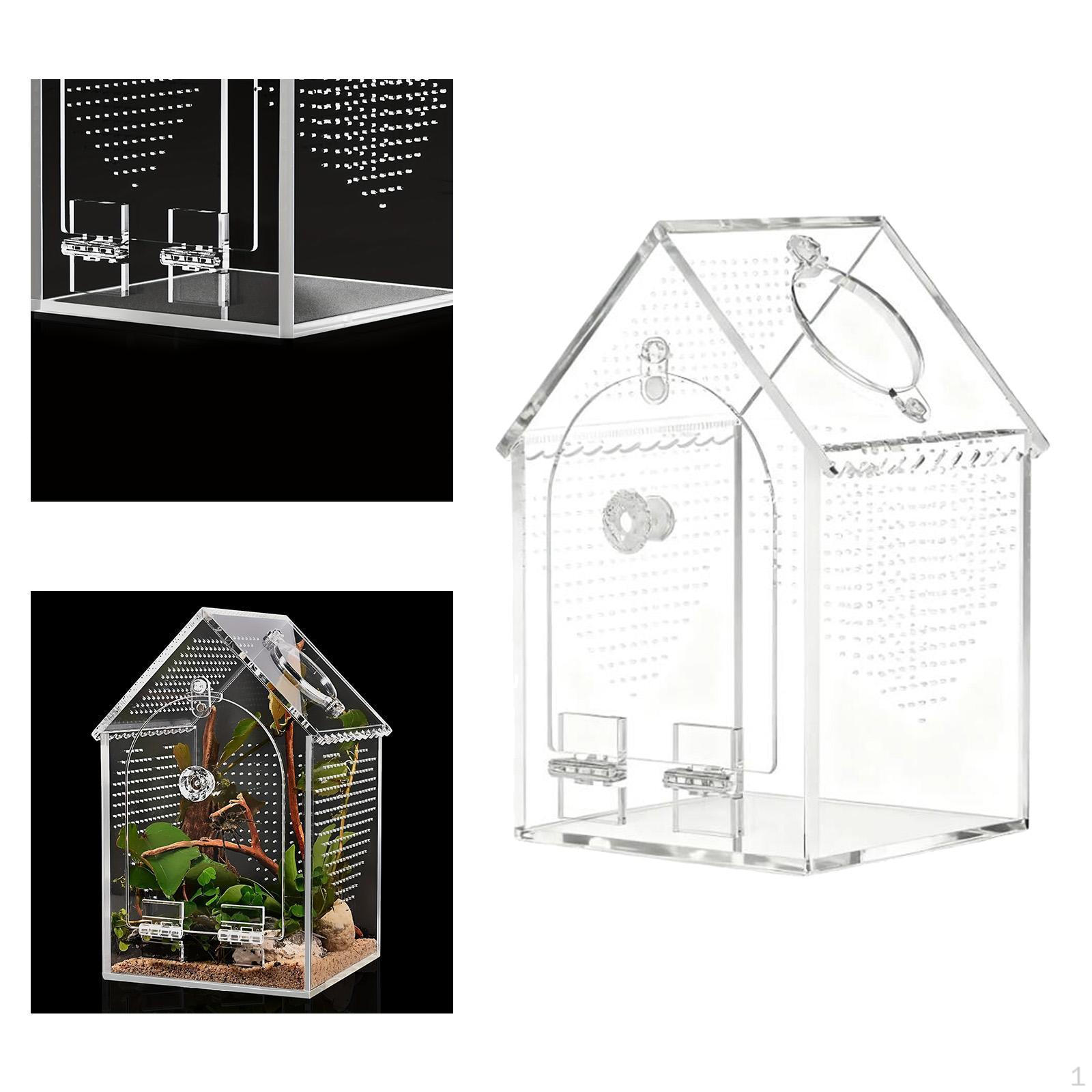 

Ящик для кормления рептилий Контейнер для инкубации Клетка-среда обитания для разведения мучных червей Маленький