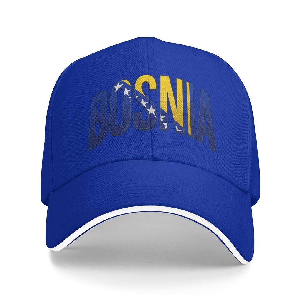 Women Unisex Bosnia and Herzegovina Flag Outdoor Hat Adjustable Cap Casual Baseball Cap Sunscreen Hats