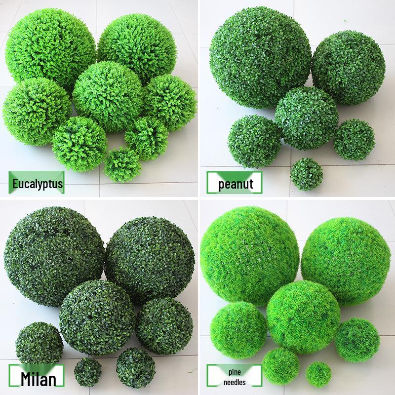 Artificial Greenery & Grass Ball Ceiling Decoration for Visual Merchandising and Store Windows