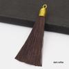 8CM Gold Threaded Cap Pull Ring Tassel Fringe Ornament Pendant Bookmark Accessory