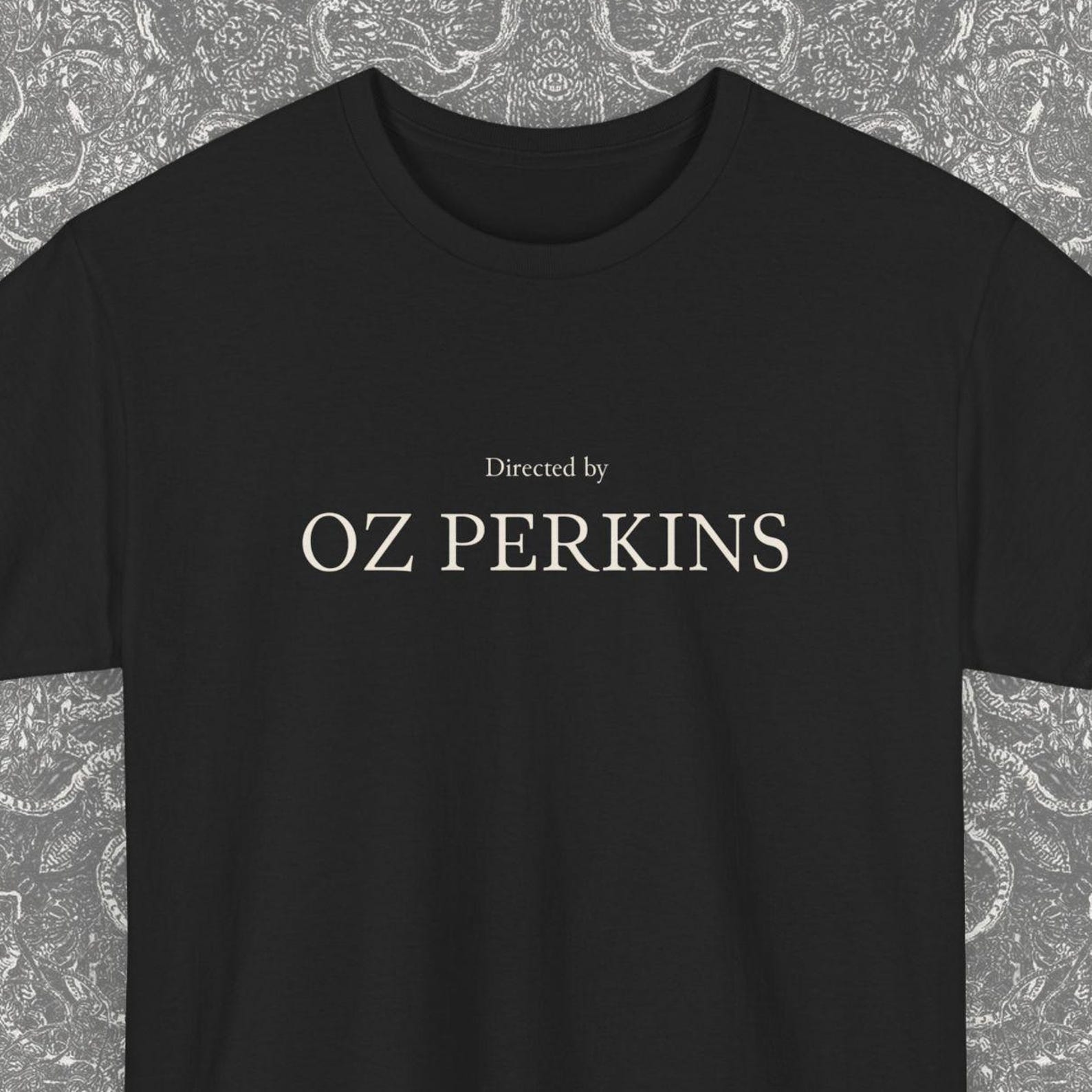 Directed By Oz Perkins Shirt | Modern Horror Film T-Shirt | Gretel and Hansel Blackcoats Daughter Arthouse Horror Tee L