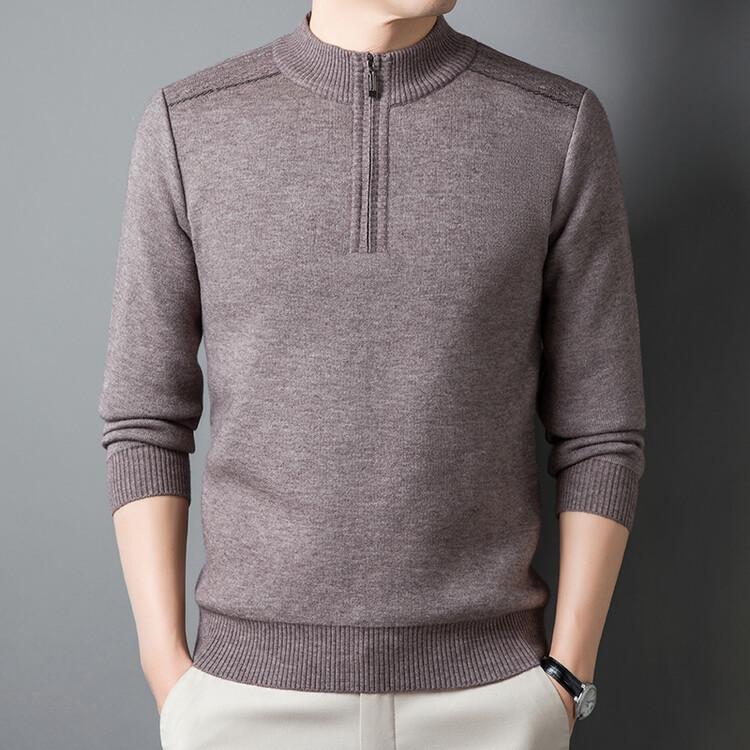 2025 Men's Trendy Thick Knit Half-High Collar Pullover