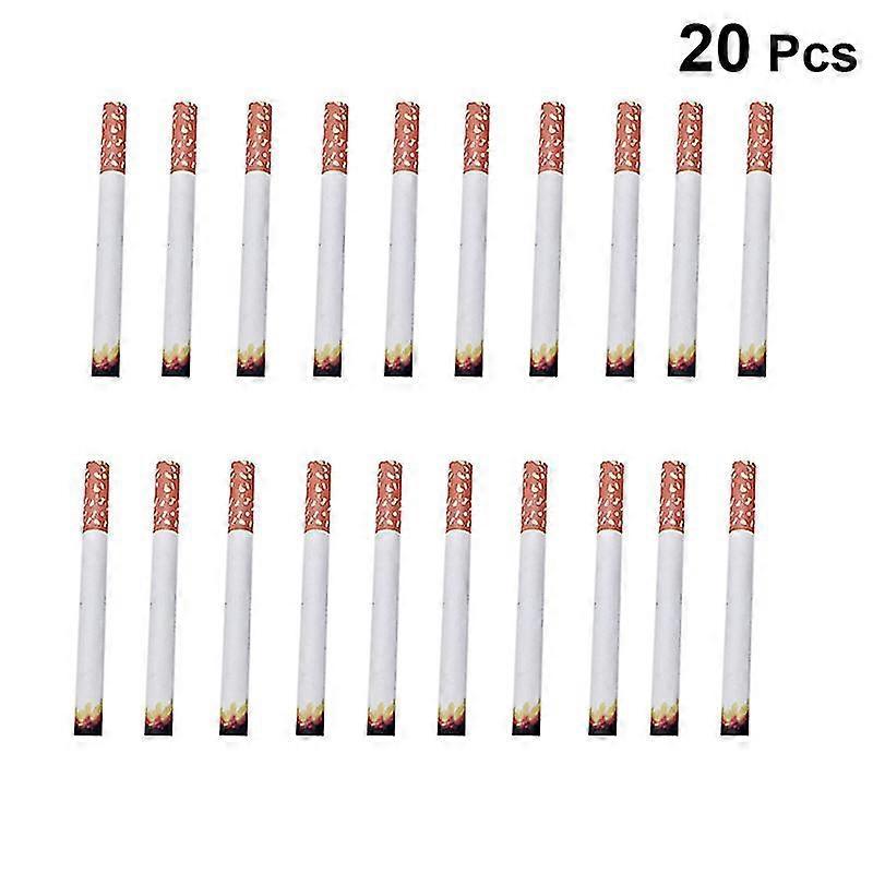 20 ks Simulovaných cigaret Životaschopné Vtipné Umělé Kouřové Cigarety Falešné Kouřové Cigarety Trikové Rekvizity Pro Párty