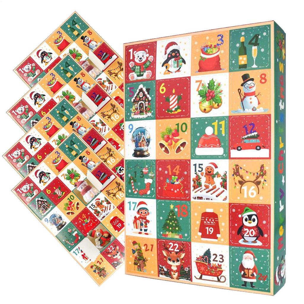 Countdown-Kalender Leer Wiederverwendbar 5 Stück Behälter Weihnachten 24 Tage Countdown-Kalender für Aktivitäten Treffen Festival