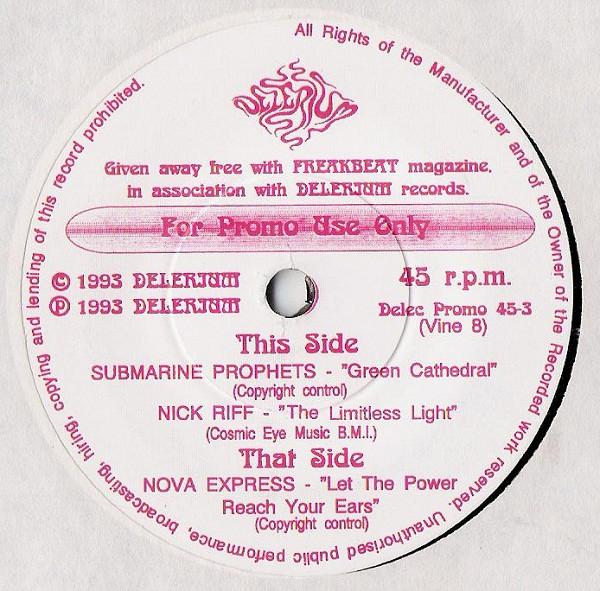 

7inch Record VARIOUS Freakbeat Issue 8 EP VINE8 Delerium Record 1993 UK Rock Used
