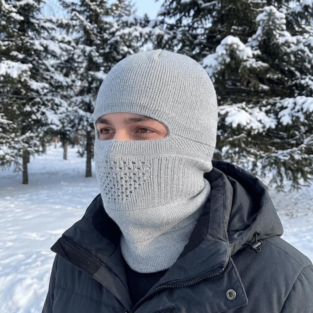 Warm Knitted Balaclava Hat Ear Protection Winter Pullover Cap Fashion Mask Beanies Hat  Male