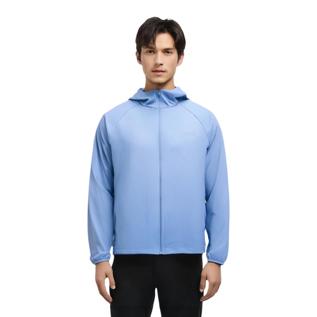 Skechers Lightweight Breathable Outdoor Sports Jacket With Hood Men Jackets Matte-Light-Blue P225M188-05CA
