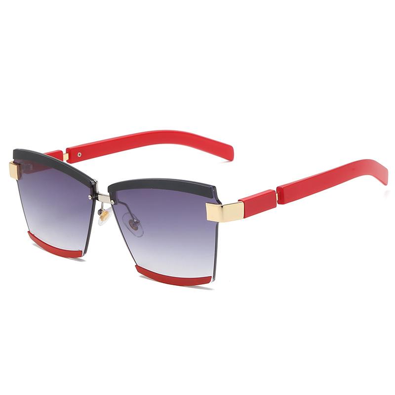Rimless Luxury Sunglasses Square Women Inspired Multi Tinted Fashion Shades UV400 Vintage Glasses EMA