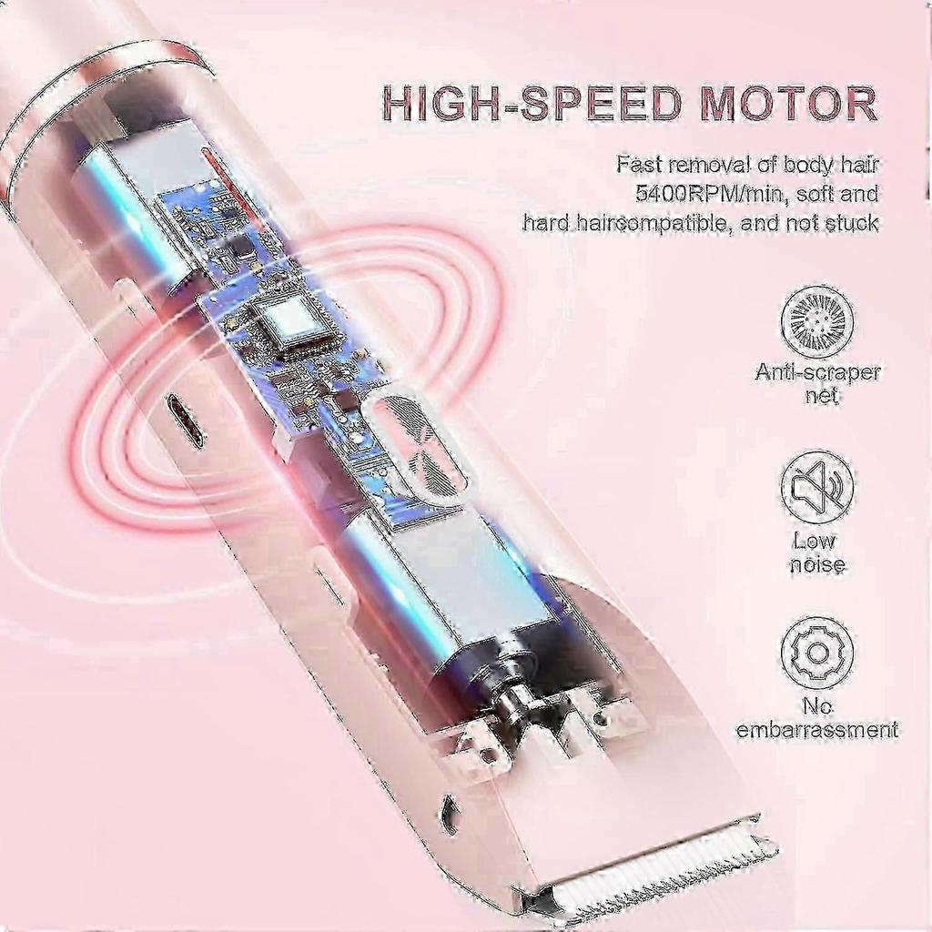 Dermave Bikini-Rasierer, Doppelkopf-Rasierer für Frauen, 2-in-1 Nass-Trocken Elektrischer Bikini-Trimmer für Frauen