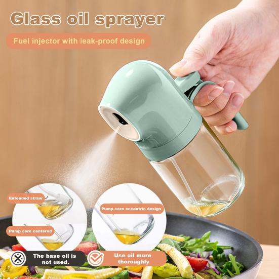 180ML/250ML Olive Oil Sprayer Food-grade Kitchen Bottle Glass Oil Spray Leak-proof Reusable Oil Dispenser