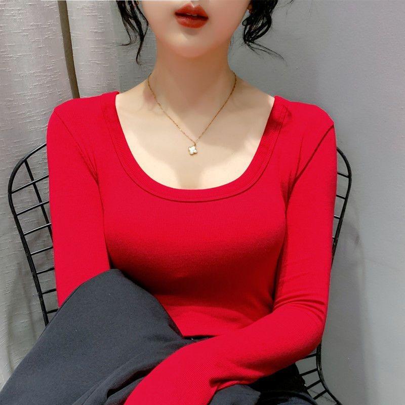 Cotton U-neck Undershirt Women's Top