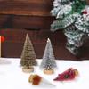 4pcs 10CM Mini Christmas Tree Gradient Colorful Christmas Small Cedar Lifelike Plastic Artificial Xmas Pine Tree Tabletop Orname