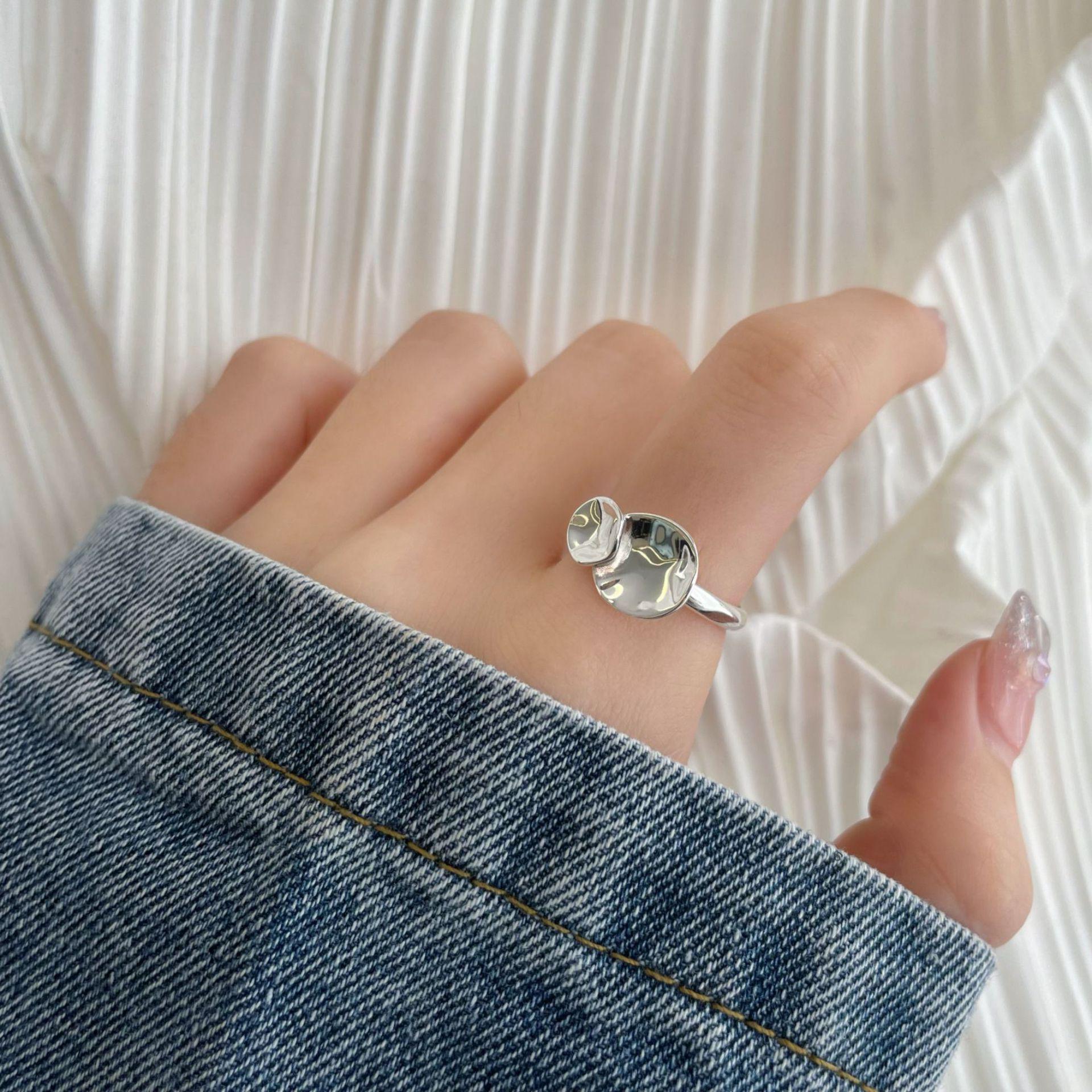 

S925 Sterling Silver Geometric Polished Women s Minimalist Open Ring