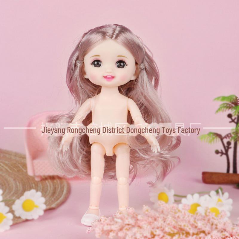 17 cm Mini BJD Puppenkörper - 6 Zoll Prinzessin Mädchen, 16 cm Kleine Nacktpuppe