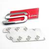 3D Big Metal Black Sline Logo S Line Emblem Car Badge For  dgrb6 A1 A3 A4 A5 A6 Q2 Q5 Q7 Q3 S3 S4 S6 TT S Line Sticker Accrssorie