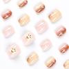 Brown Little Bear Caramel Pink Cloud False Nail Press-Ons