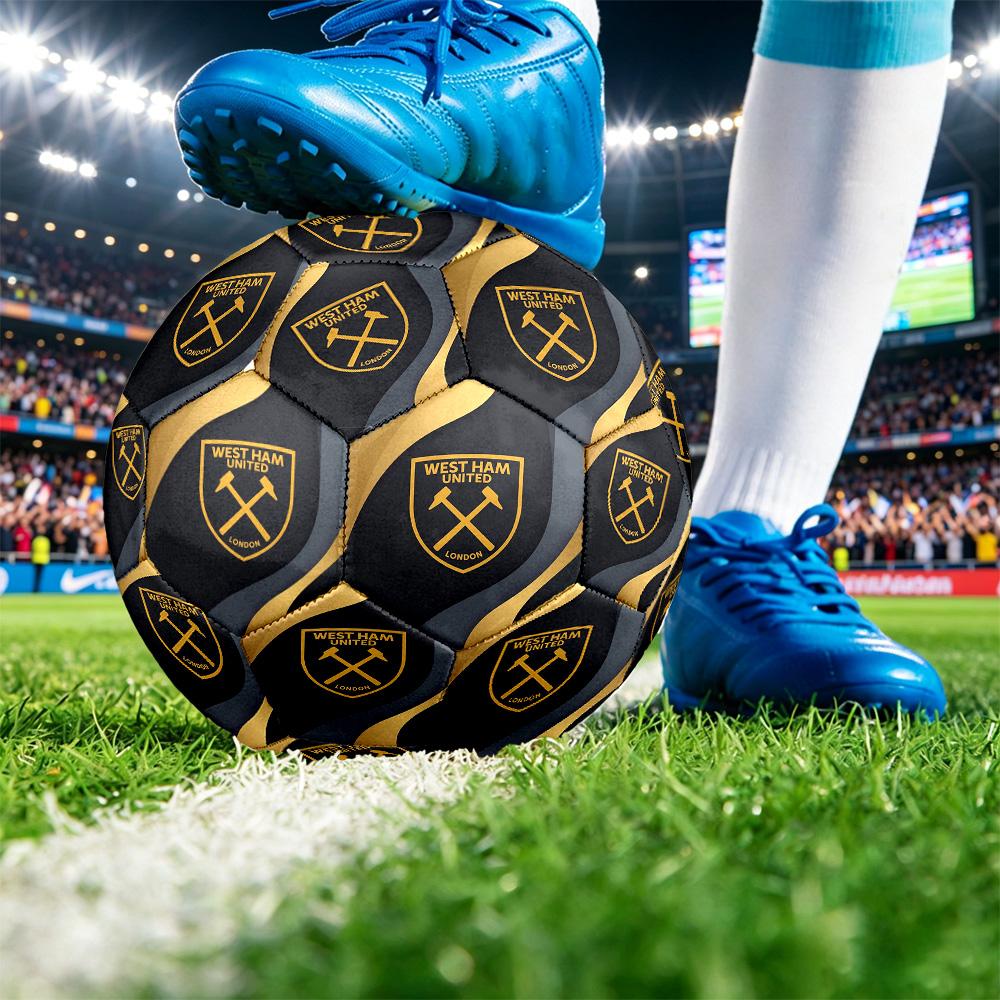 West Ham United FootballPrinted Size 5 Soccer Bootball, Anti Slip Adult Match Football Souvenir for Football Fans