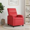 Recliner Chair Red Faux Leather