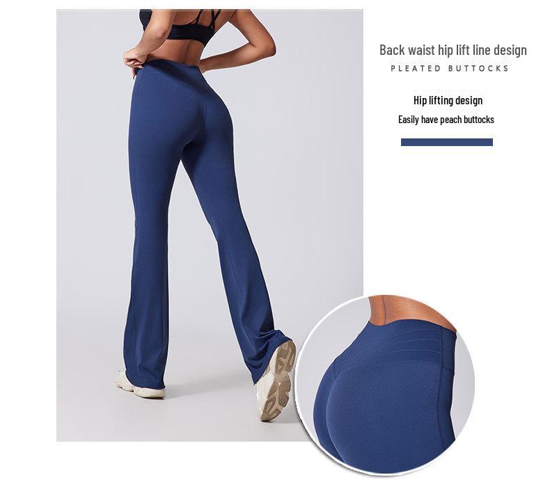 Peach High Waist Butt-Lifting Flare Yoga Pants for Women - Micro Flare, Skinny Fit, Long Length Fitness Pants