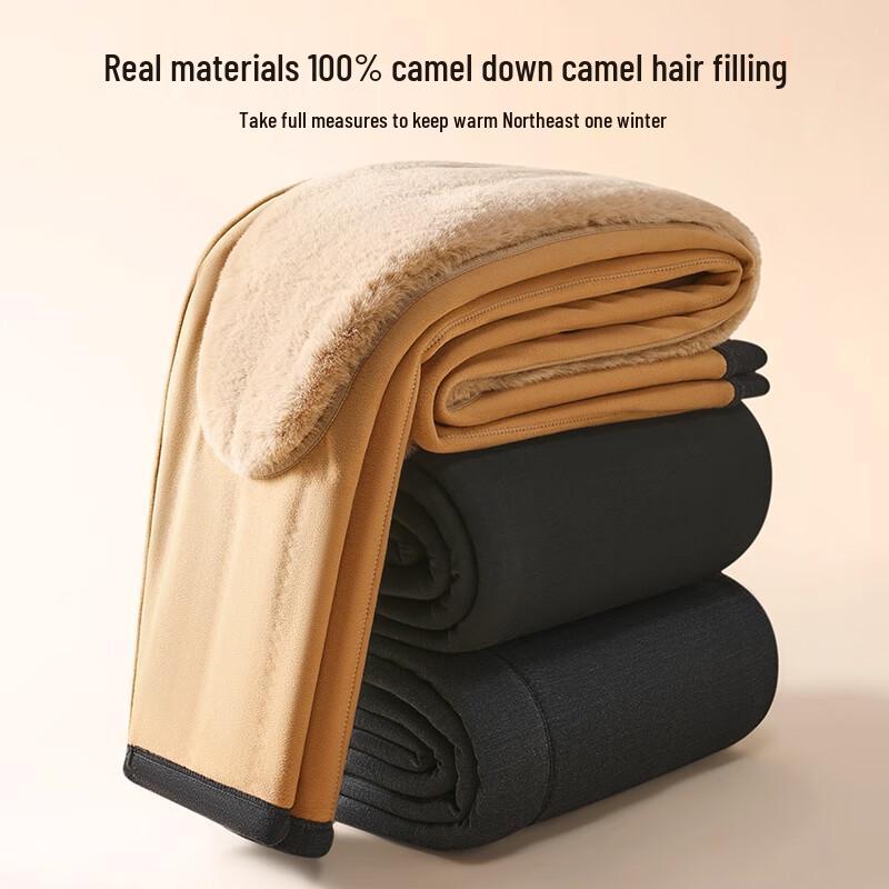 MaoRen Women's 800g Extra-Thick Camel Fleece Lined Thermal Pants