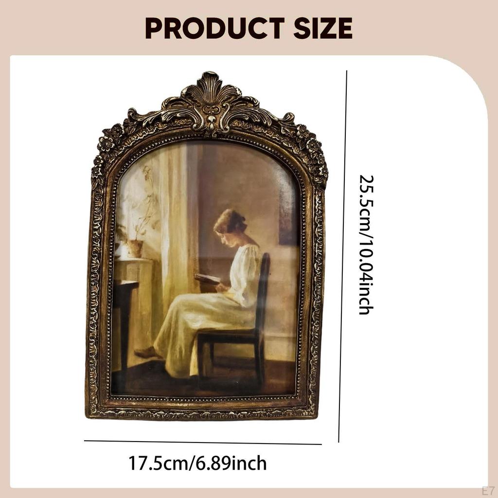 Antique Photo Decor Carved Resin European Tabletop and Wall Hanging Vintage Picture Frame for