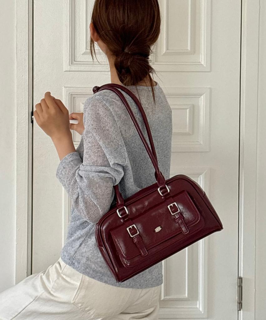 Offlin Buckle Strap Shoulder Bag_Red