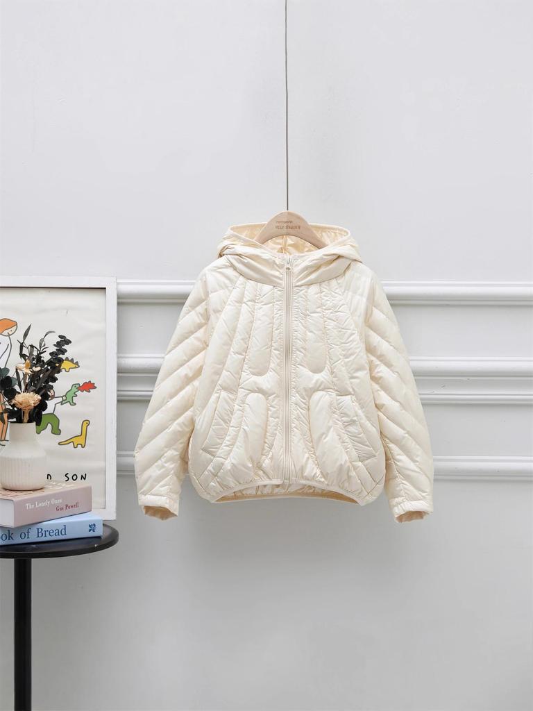 New 2025 Girls' Fashion Winter Coat - Hooded, Thick, 90% White Duck Down Jacket