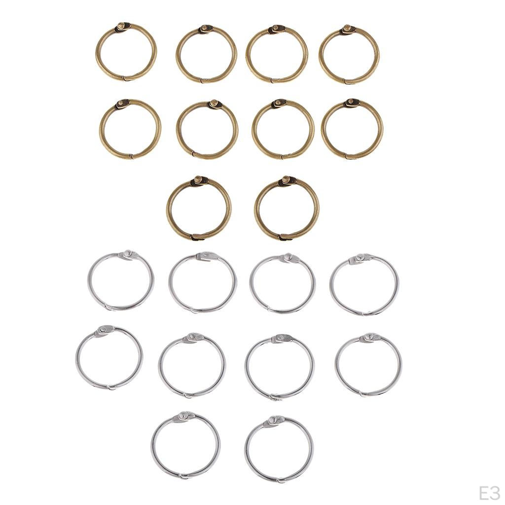 10 Pcs Album Spring Rings Open Jump Set for DIY Making Jewelry Findings - 2cm Golden