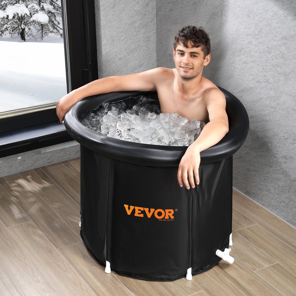 VEVOR Ice Bath Tub, 90 Cm Long Cold Water Therapy Plunge Tub for Athletes, Portable Outdoor Ice Barrel Plunge Pool for Recovery