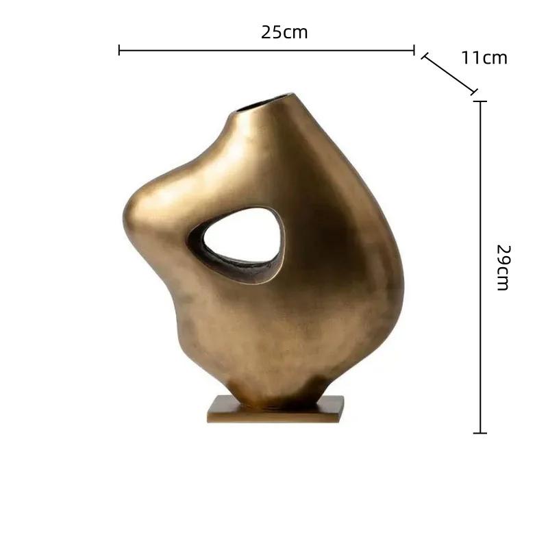 Irregular Abstract Vase Hollowed-out Stone Statue Ornaments Flower Vase Flower Arrangement Accessories Home Decoration