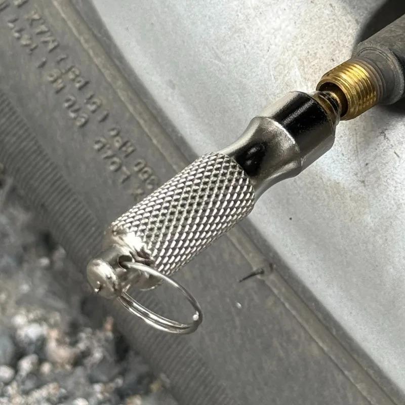 1/3PCS Universal Tire Repair Screwdriver Stainless Steel Antirust Tire Valve Wrench with Key Ring Tire Repair Tools for Car Motorcycle
