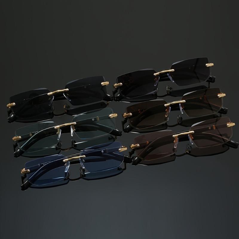 4 Pack Unisex Trendy Frameless Glasses Universal Fit Party Shopping Street Fashion Christmas Gifts