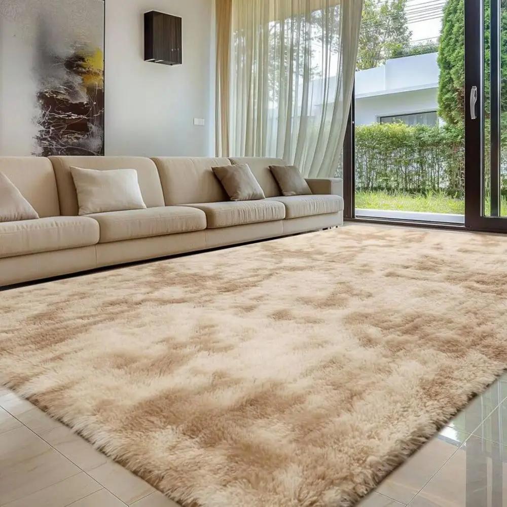 Pink Plush Bedroom Carpet Soft Fluffy Area Rug for Living Room Dorm and Bedside Home Decor Floor Mat
