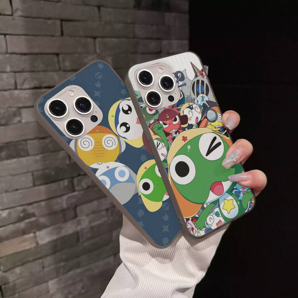 Keroro Frog Cool Gunsou Sergeant Phone Case For IPhone 17 16 15 14 Plus 11 12 13 Pro Max Shockproof Protection Soft Back Cover