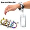 304 Stainless Steel 100 Ml Hip Flask Bracelet 3.5 Oz Creative Bangle Hip Flask Set with Funnel for Wine Whiskey Alcohol Cocktail