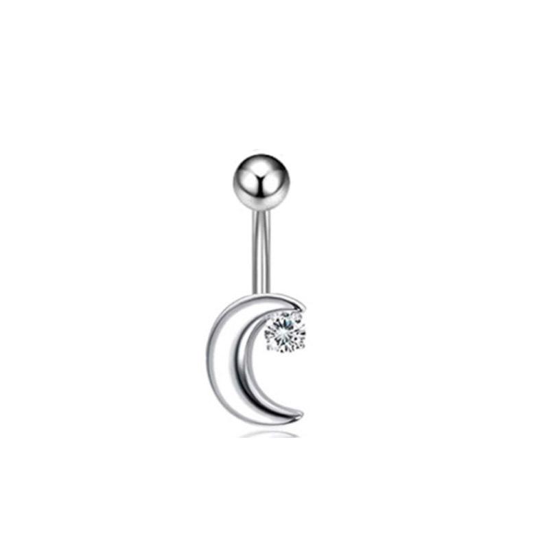 New Moon Shis Shi Navel Navel Starnal Navel Nail Human Poch Аксессуары