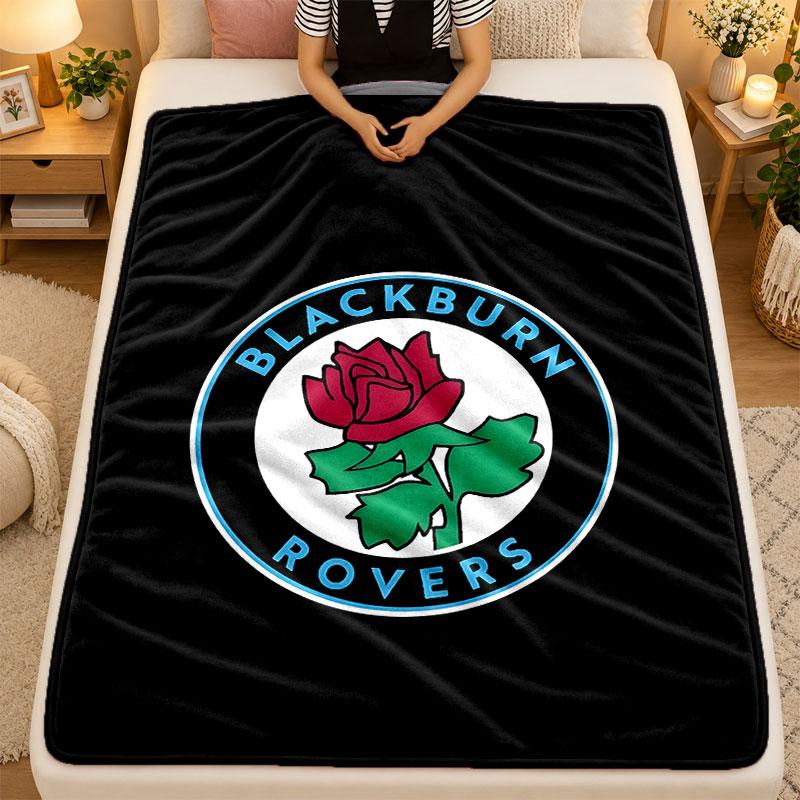 Flannel BlanketBlackburn Rovers Warm Soft Throw Blanket for Indoor Sofa Bed Living Room Use