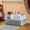 Large Stainless Steel Cat litter box Open Cat Toilet Durable Comfortable And Easy To Clean With A Litter Scoop And Litter Mat