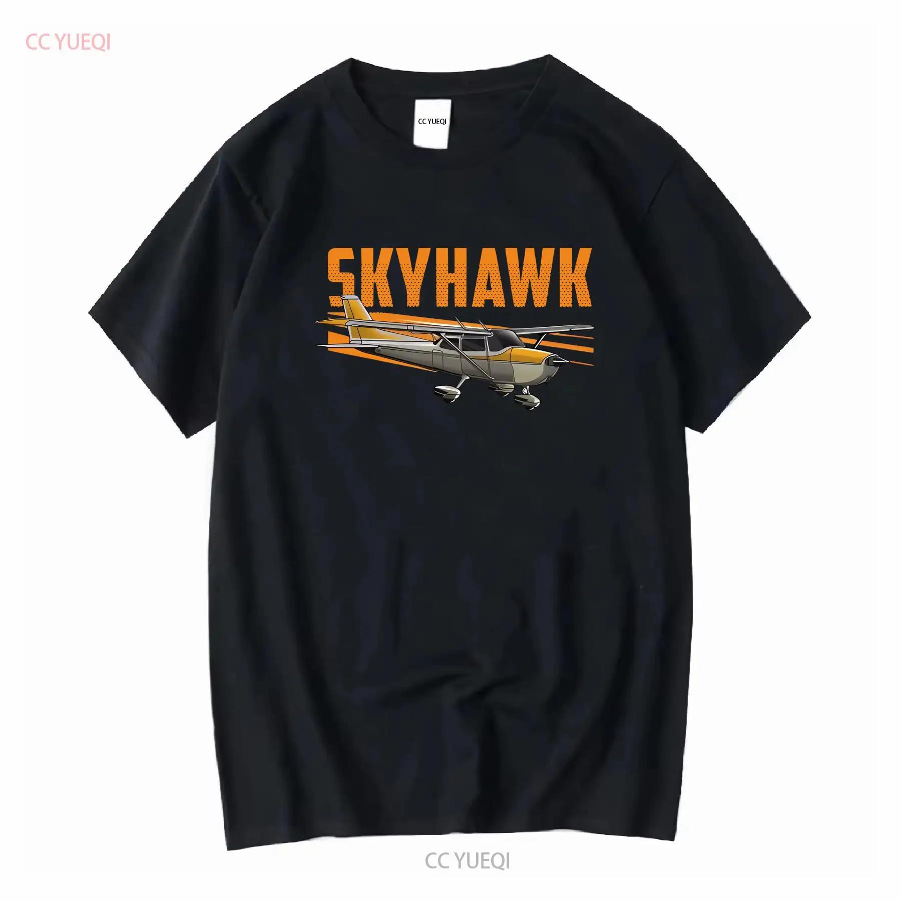 Cessna 172 Skyhawk General Aviation Airplane T Shirt long or short sleeves vintage Washed Slightly Casual Breathable S разноцветный