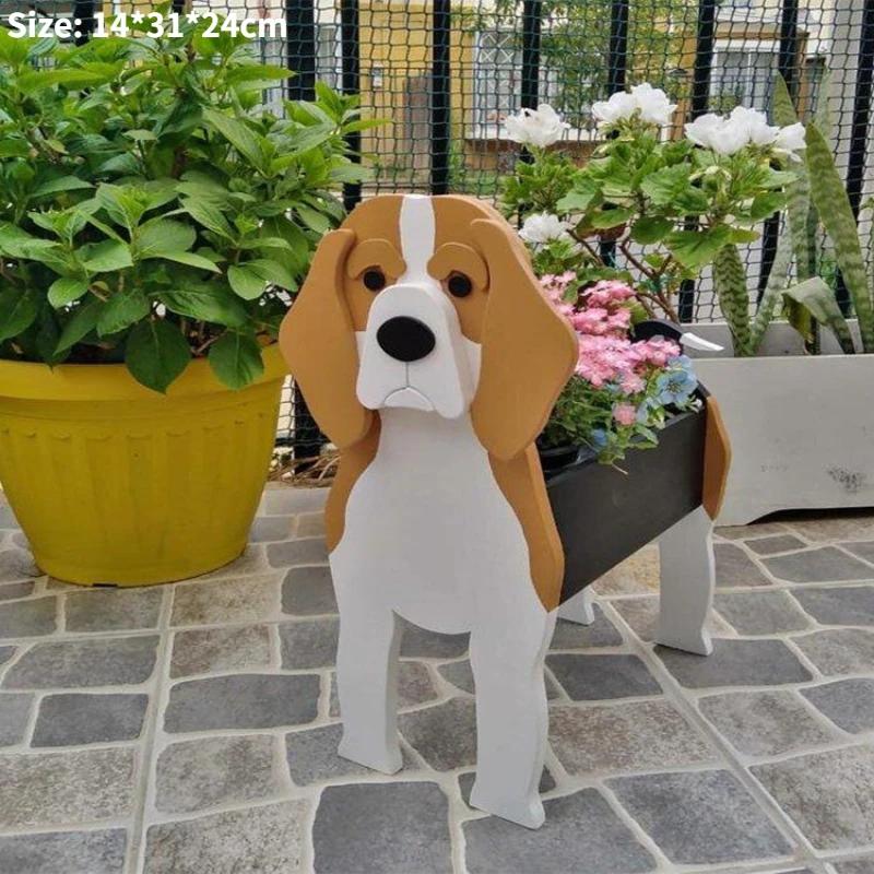 Nowa Doniczka Ogrodowa Pies Sadzarka Sznaucer Buldog Pudel Corgi Yorkshire Doniczki Ogrodowe DIY Sadzarka z PCV Kreskówka Dekoracja Domu