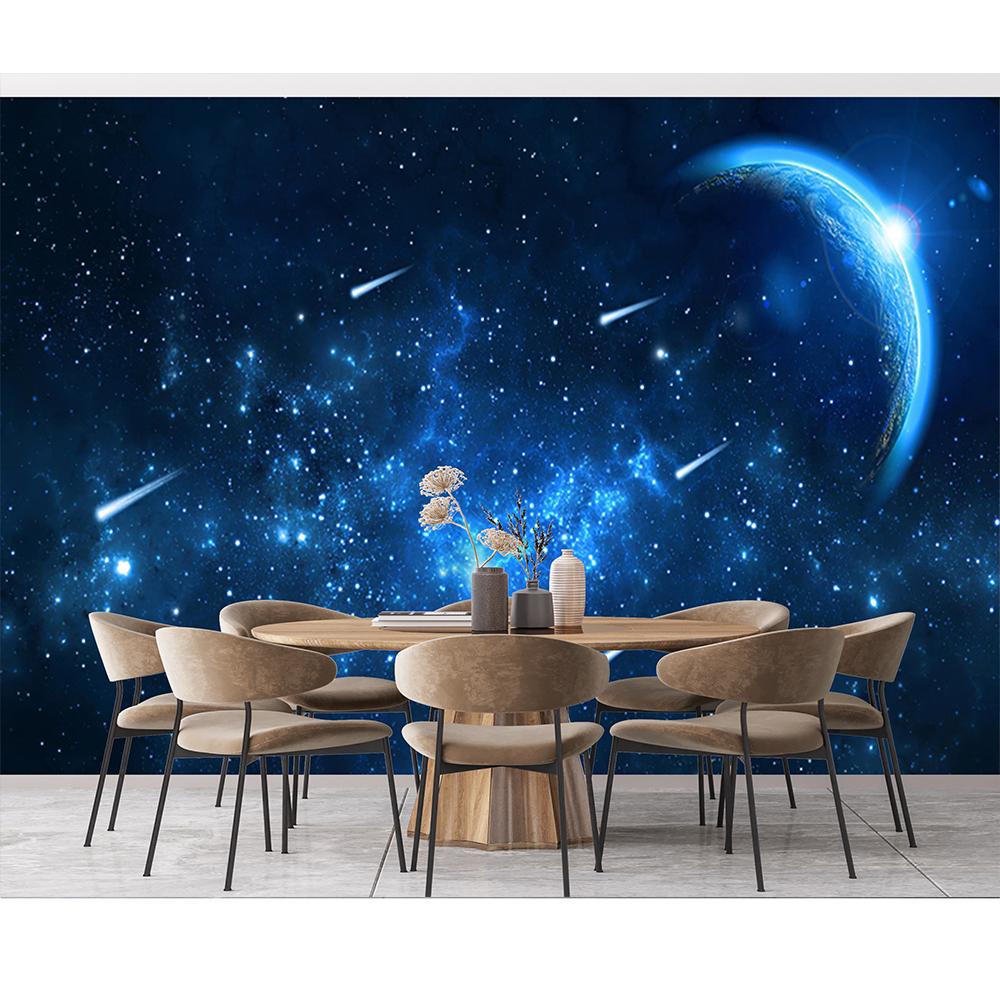 3d Galaxy Wallpaper Abstract Blue Starry Mural Living Room Bedroom Tv Sofa Backdrop Home Decor 3d Fresco
