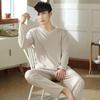 Pajamas Men'S Spring And Autumn Long Sleeve Pants Modal Thin Men'S Autumn And Winter Loose Large Size Autumn Homewear Suit