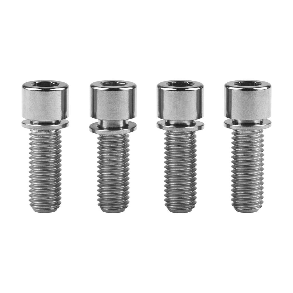 Titanium Ti Bolt M7 x 20mm Allen Head with Washers Bike Scewrs Pack of 4