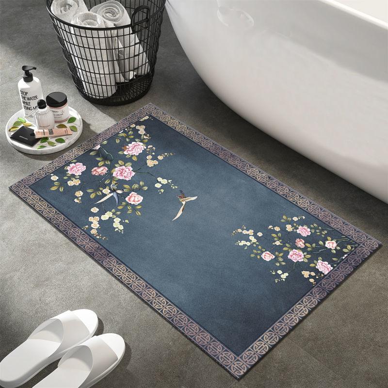 Chinese toilet, bathroom, diatom mud door non-slip foot pad, quick-drying and dirt-resistant soft pad