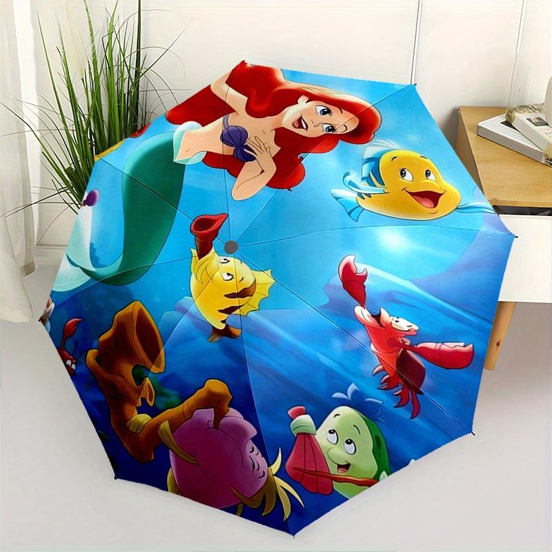 

Mermaid,Ocean Automatic Folding Umbrella - Simple 8-Rib Design, Bright Cartoon Pattern, Durable Iron Frame, Suitable For Travel, Outdoor, Be