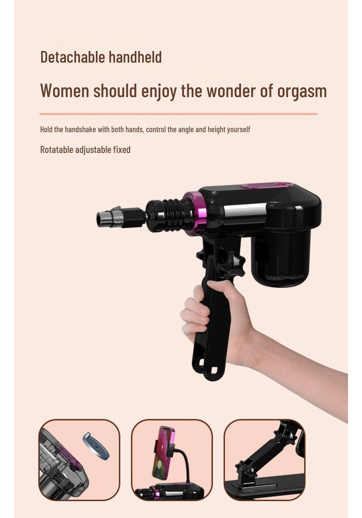 Compact Automatic Telescopic Pile Driver for All Genders - Realistic Three-Hole Phallus SM Device