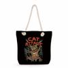 Samurai Cat Print Thick Rope Single-shoulder Beach Bag 7235