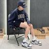 New Era MLB New York Yankees Letter Washed Distressed Series Fleece Crewneck Sweatshirt Unisex sweatshirt Navy-Blue 13338666