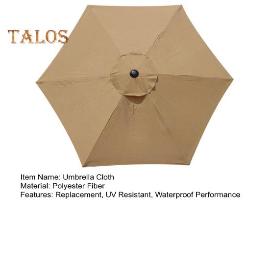 200/300CM Umbrella Replacement Canopy Waterproof Outdoor Garden Patio Backyard Market Umbrella Top Replacement Fabric Sunshade Cloth Parasol Cover