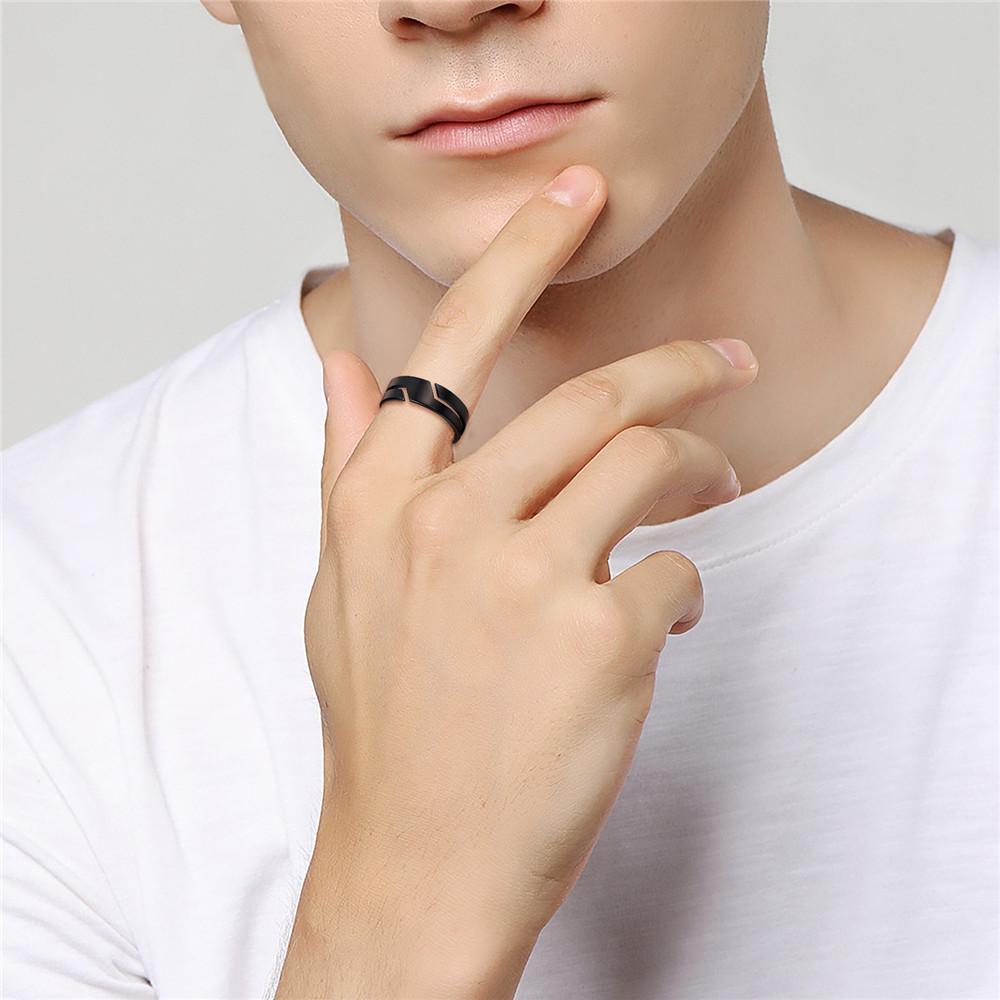 Fashion Simple Stainless Steel Couple Ring for Men Women Casual Finger Rings Jewelry Engagement Anniversary Gift 2025 New